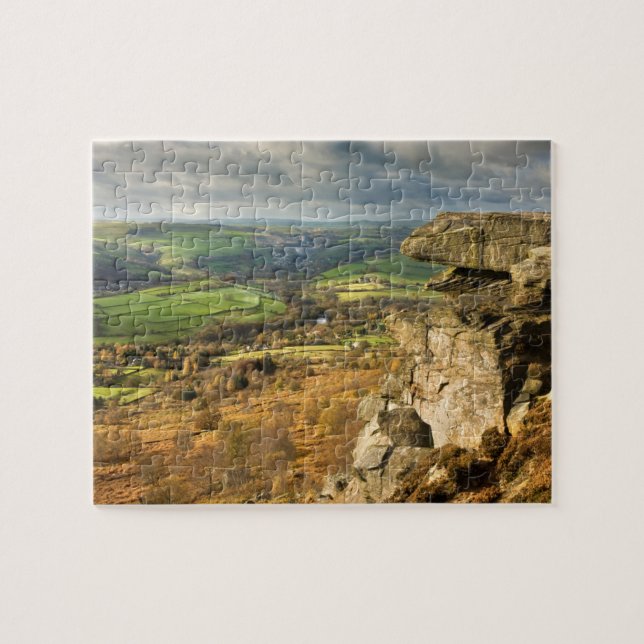 Curbar Edge view, Peak District souvenir photo Jigsaw Puzzle (Horizontal)