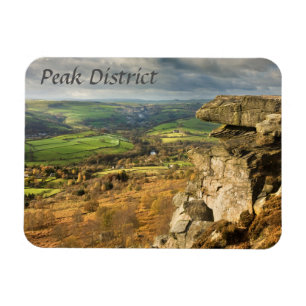 Curbar Edge view, Peak District souvenir photo Magnet
