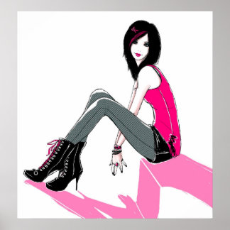 Curbside Pink - Poster