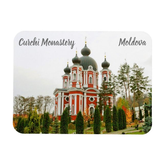 Curchi Monastery Moldova stylised Magnet (Horizontal)
