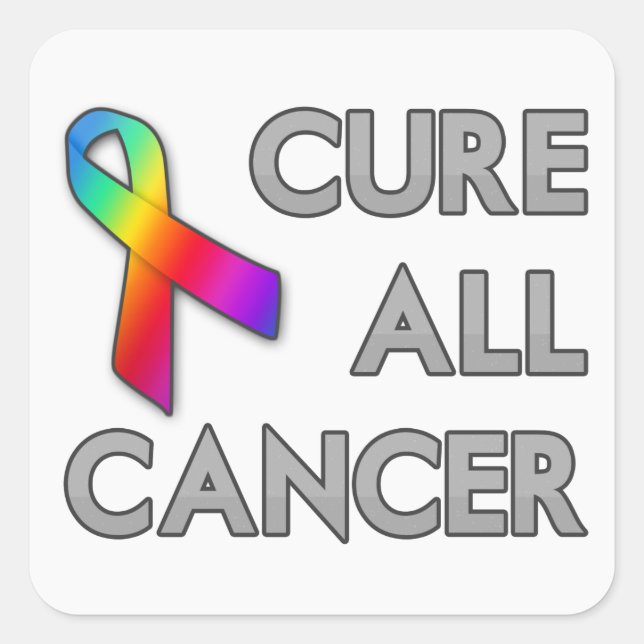 Cure All Cancer Square Sticker (Front)