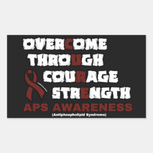 CURE...APS RECTANGULAR STICKER