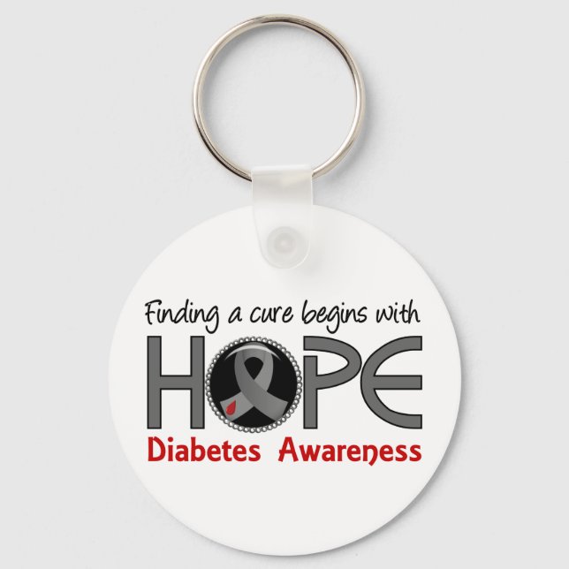 Cure Begins With Hope 5 Diabetes Key Ring (Front)