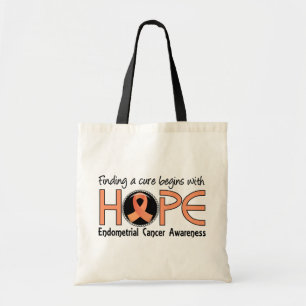 Cure Begins With Hope 5 Endometrial Cancer Tote Bag