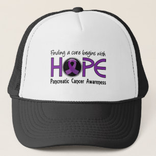 Cure Begins With Hope 5 Pancreatic Cancer Trucker Hat