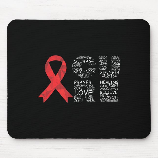 Cure Brain Aneurysm Awareness Surgery Support Grap Mouse Mat (Front)
