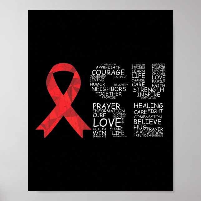Cure Brain Aneurysm Awareness Surgery Support Grap Poster (Front)