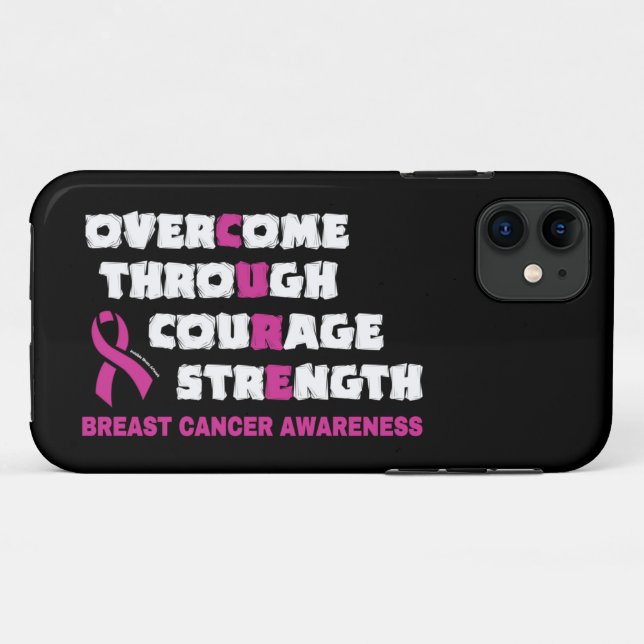 CURE...Breast Cancer Case-Mate iPhone Case (Back (Horizontal))