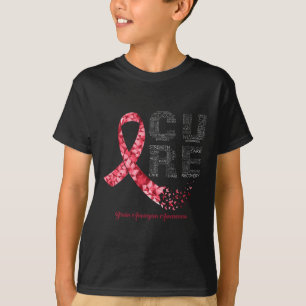CURE Burgundy Ribbon Brain Aneurysm Awareness  T-Shirt