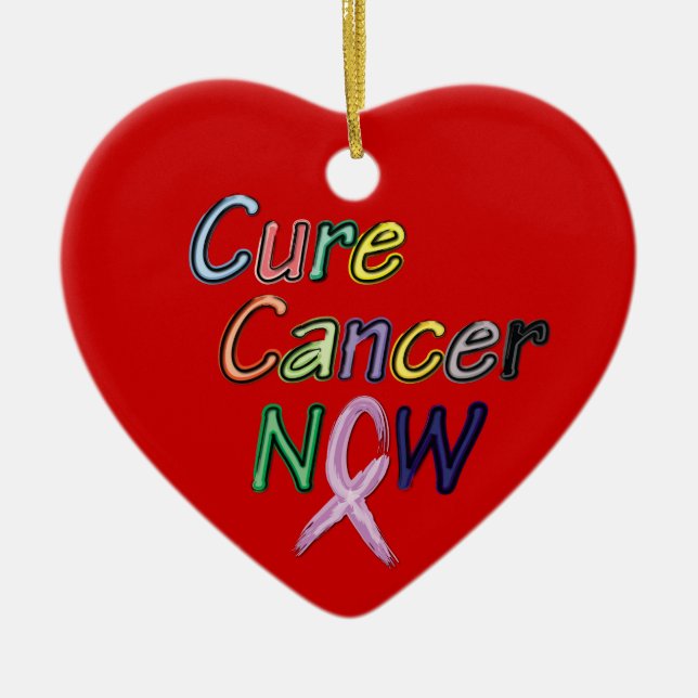 Cure Cancer Now Multi-Ribbon Ornament (Front)