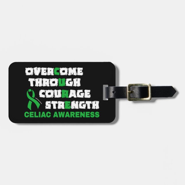 CURE...Celiac Luggage Tag (Front Horizontal)