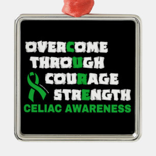 CURE...Celiac Metal Ornament