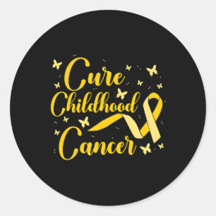 Cure Childhood Cancer Childhood Cancer Awareness Classic Round Sticker