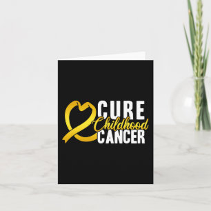 Cure Childhood Cancer  Childhood Cancer Ribbon Awa Card