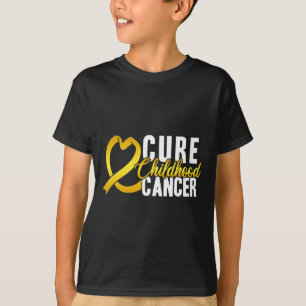 Cure Childhood Cancer  Childhood Cancer Ribbon Awa T-Shirt