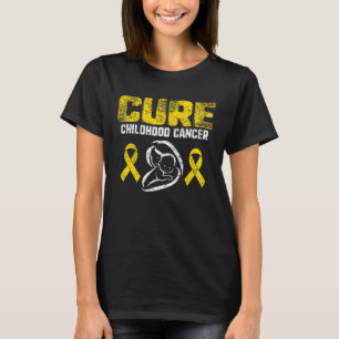 Cure Childhood Cancer Gold Ribbon Support Mum awar T-Shirt