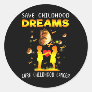 Cure Childhood Cancer Save Dreams Paediatrics Onco Classic Round Sticker