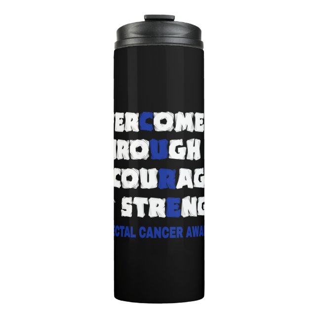 CURE...COLORECTAL CANCER THERMAL TUMBLER (Front)