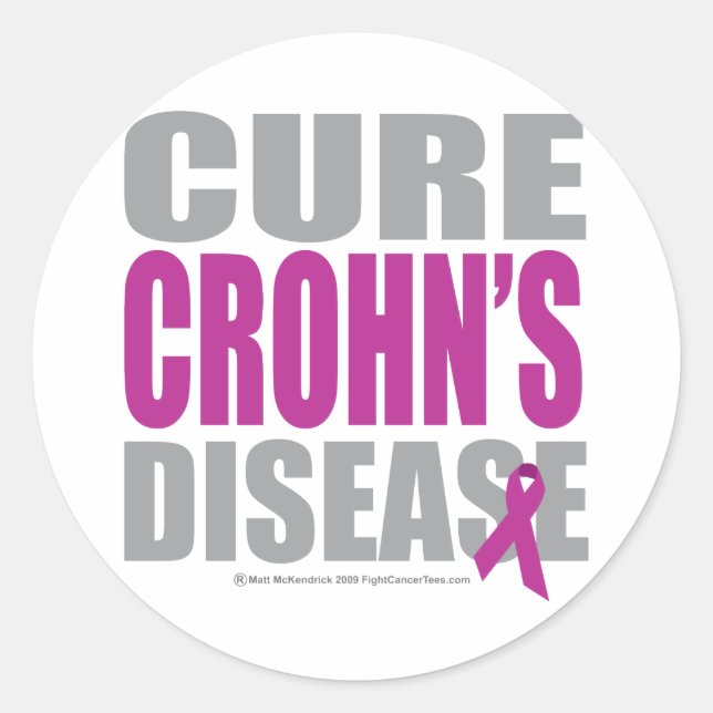 Cure Crohn's Disease Classic Round Sticker (Front)