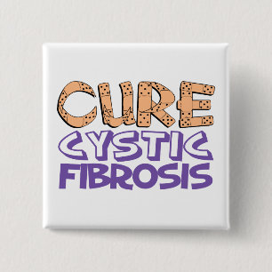 Cure Cystic Fibrosis 15 Cm Square Badge