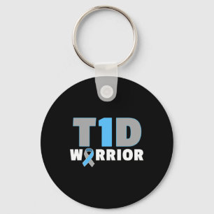 Cure Diabetic - Fun T1d Diabetes One Awareness Key Ring