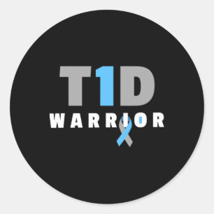 Cure Diabetic - Fun Type 1 Diabetes Awareness Classic Round Sticker