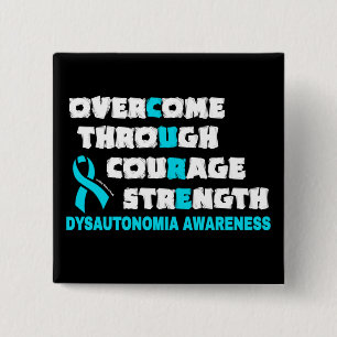CURE...Dysautonomia 15 Cm Square Badge