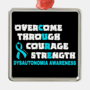 CURE...Dysautonomia Metal Tree Decoration