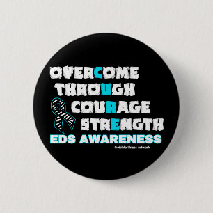 CURE...EDS 6 CM ROUND BADGE