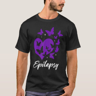 Cure Epilepsy Awareness Day Warrior Butterfly Purp T-Shirt