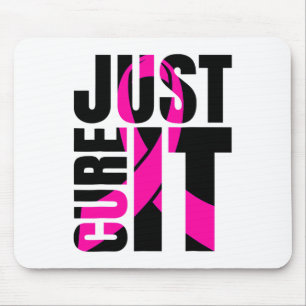 Cure It Breast Cancer Awareness Ribbon  Mouse Mat