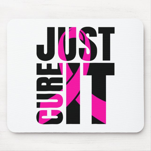 Cure It Breast Cancer Awareness Ribbon  Mouse Mat (Front)