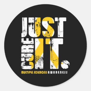 Cure It Multiple Sclerosis Awareness Support Classic Round Sticker