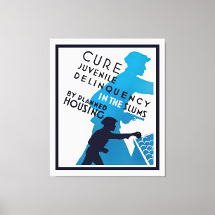 Cure Juvenile Delinquency in the Slums Canvas Print