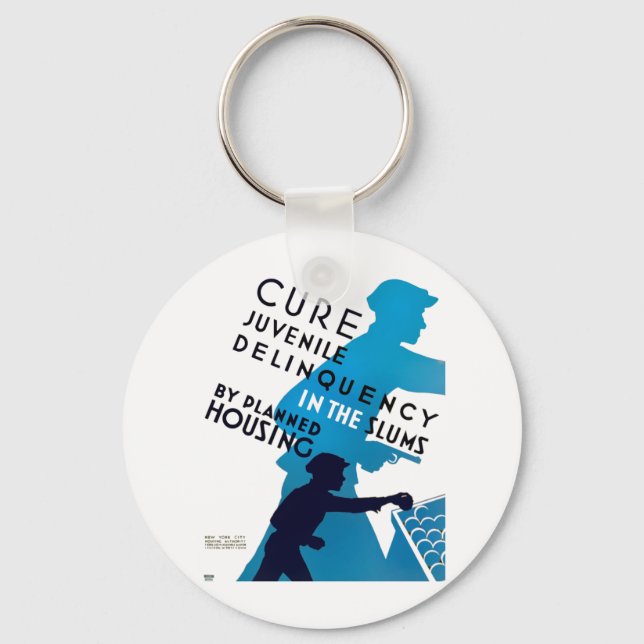 Cure Juvenile Delinquency in the Slums Key Ring (Front)