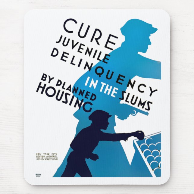 Cure Juvenile Delinquency in the Slums Mouse Mat (Front)