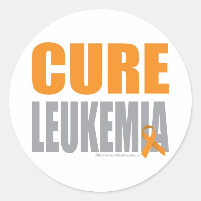 Cure Leukaemia Classic Round Sticker (Front)