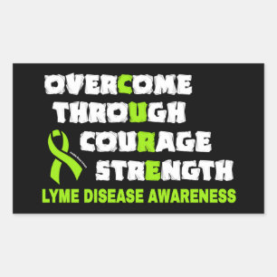 CURE...Lyme Rectangular Sticker