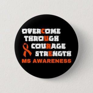 CURE...MS  6 CM ROUND BADGE