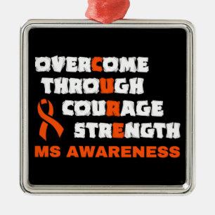 CURE...MS METAL TREE DECORATION