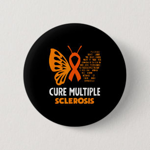 Cure Multiple Sclerosis Awareness Butterfly Ms Awa 6 Cm Round Badge