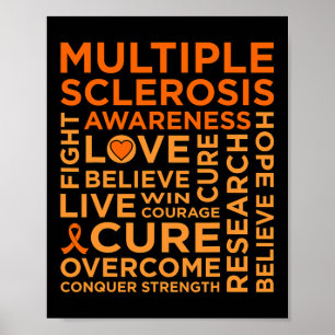 Cure Multiple Sclerosis Awareness Support Graphic Poster