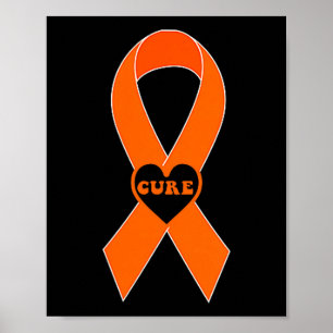 Cure Orange Ribbon Multiple Sclerosis Awareness Ms Poster