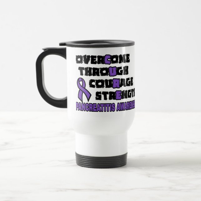 CURE...Pancreatitis Travel Mug (Left)