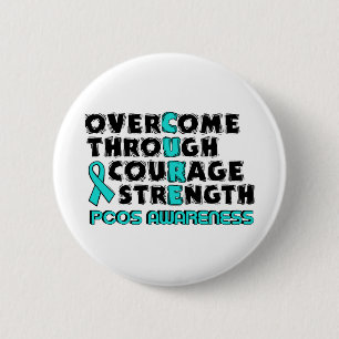 CURE...PCOS 6 CM ROUND BADGE
