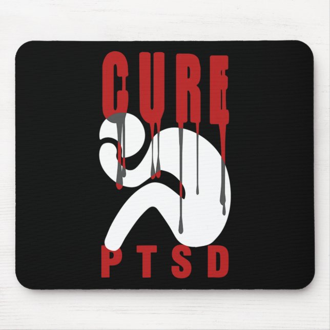 Cure Ptsd Awareness 1 Post Traumatic Stress Disord Mouse Mat (Front)