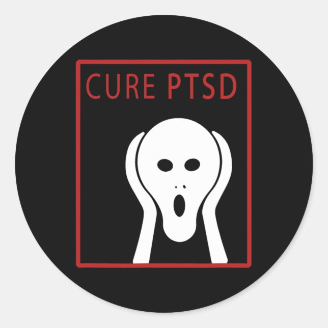 Cure Ptsd Awareness 2 Post Traumatic Stress Disord Classic Round Sticker (Front)
