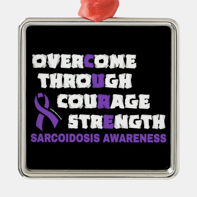 CURE...Sarcoidosis Metal Ornament (Front)