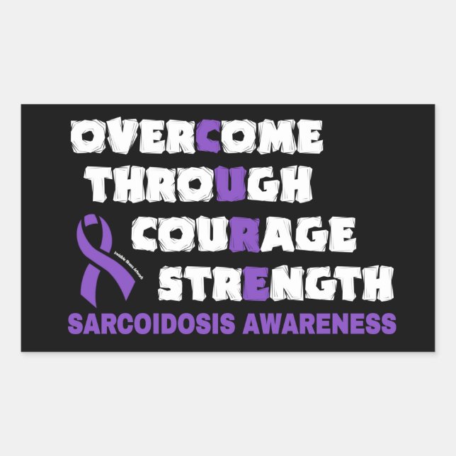 CURE...Sarcoidosis Rectangular Sticker (Front)