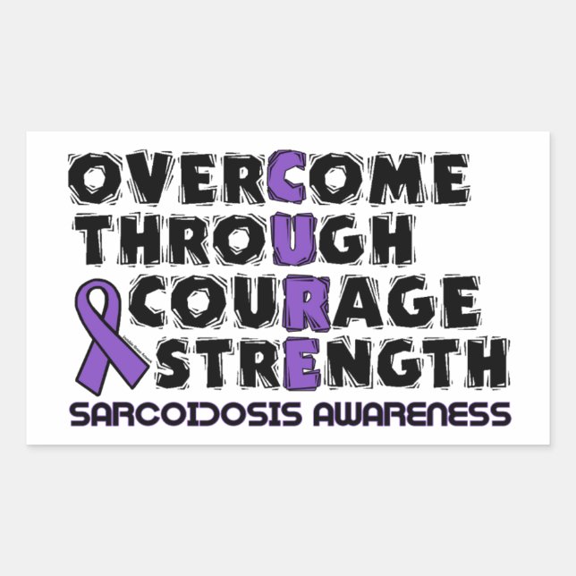 CURE...Sarcoidosis Rectangular Sticker (Front)